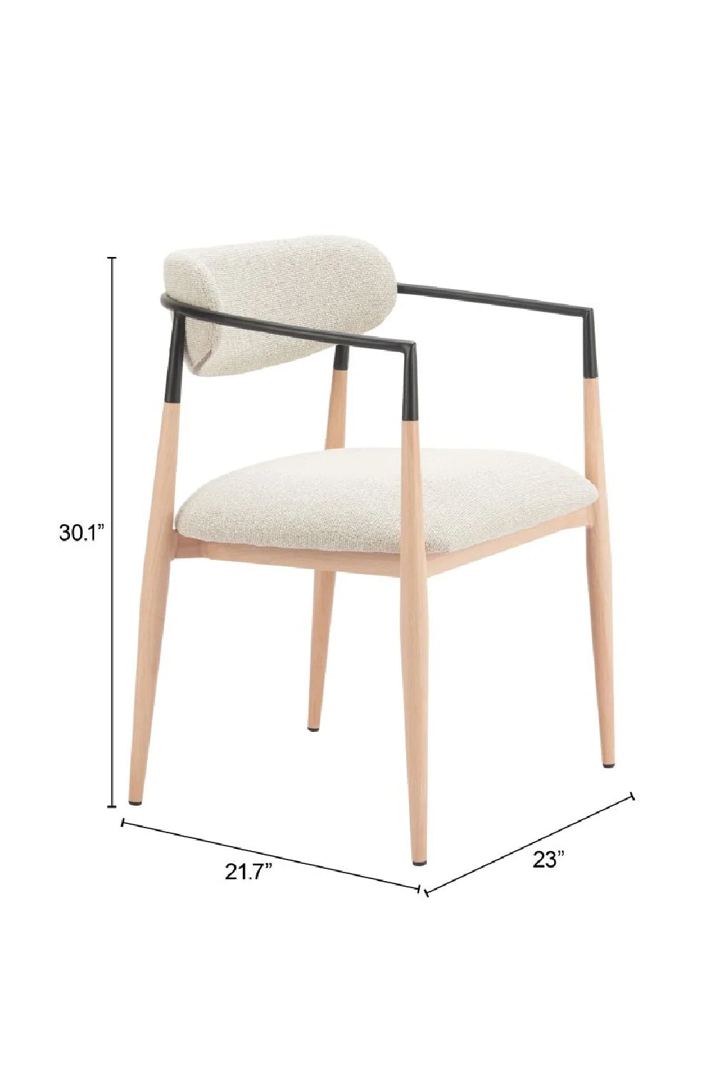 Luxury Oyster Gray Fabric Modern Dining Chair European Style for Villa