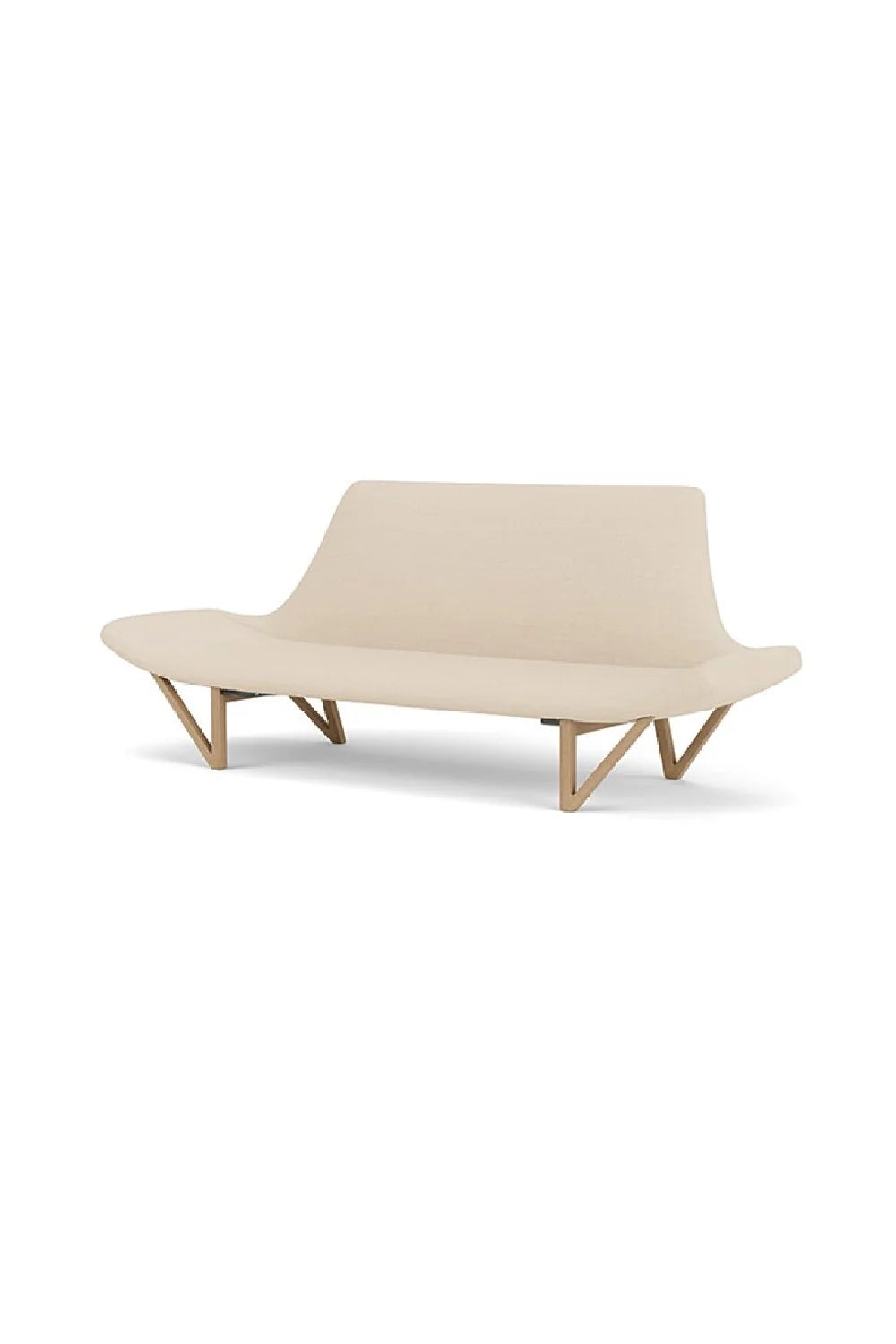 Luxury Pagode Wooden V-Leg Sofa Modern Italian Style for Villa