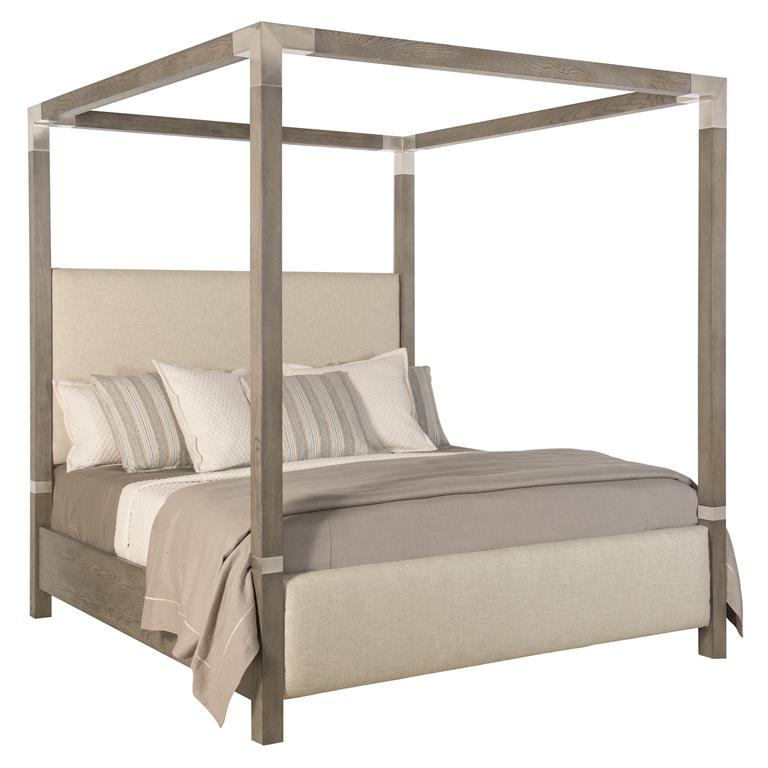 Luxury Palma Fabric Canopy Bed Modern Italian Style for Villa