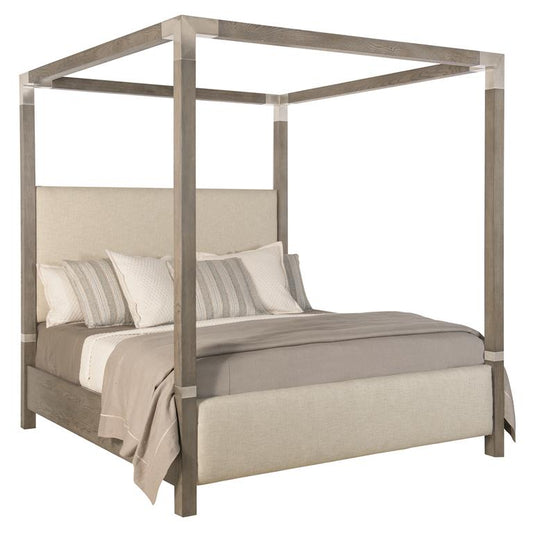 Luxury Palma Fabric Canopy Bed Modern Italian Style for Villa