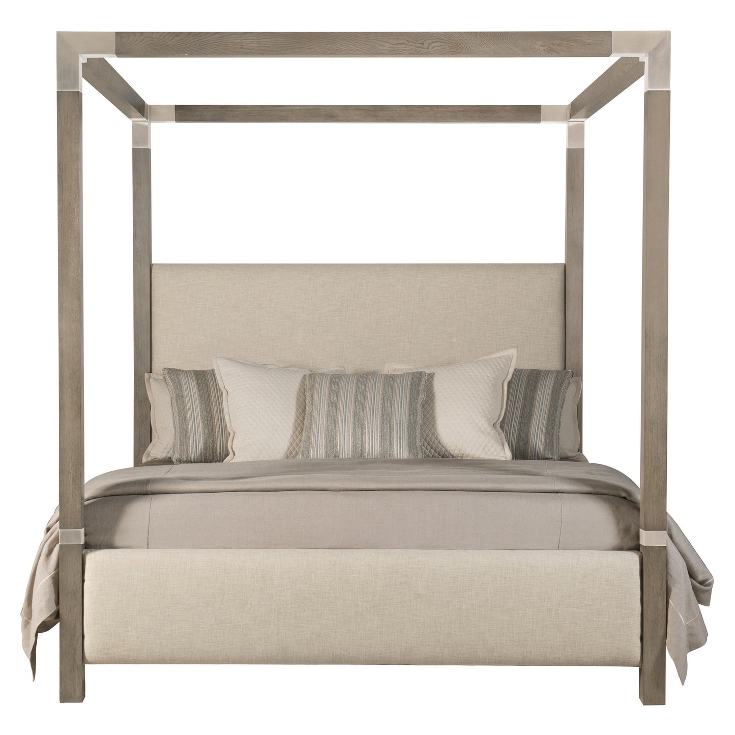 Luxury Palma Fabric Canopy Bed Modern Italian Style for Villa