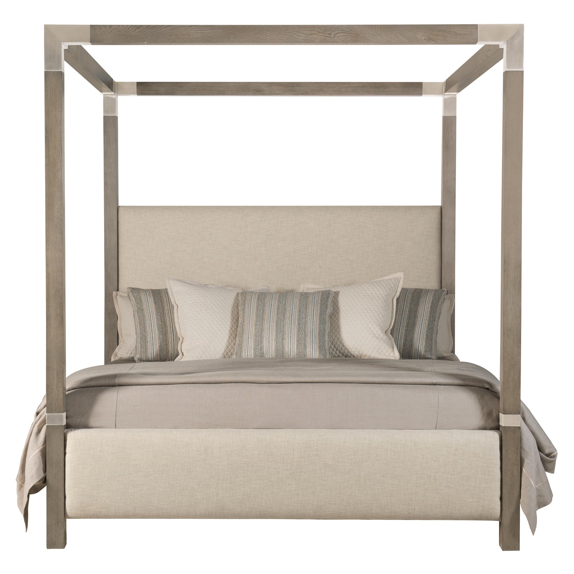 Luxury Palma Fabric Canopy Bed Modern Italian Style for Villa