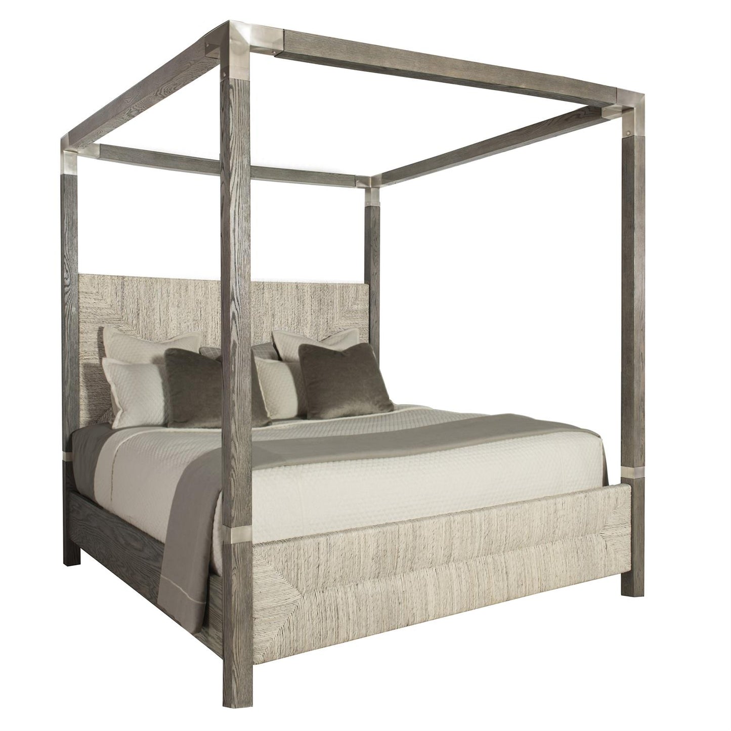 Luxury Palma Wood Canopy Bed Modern Italian Style for Villa