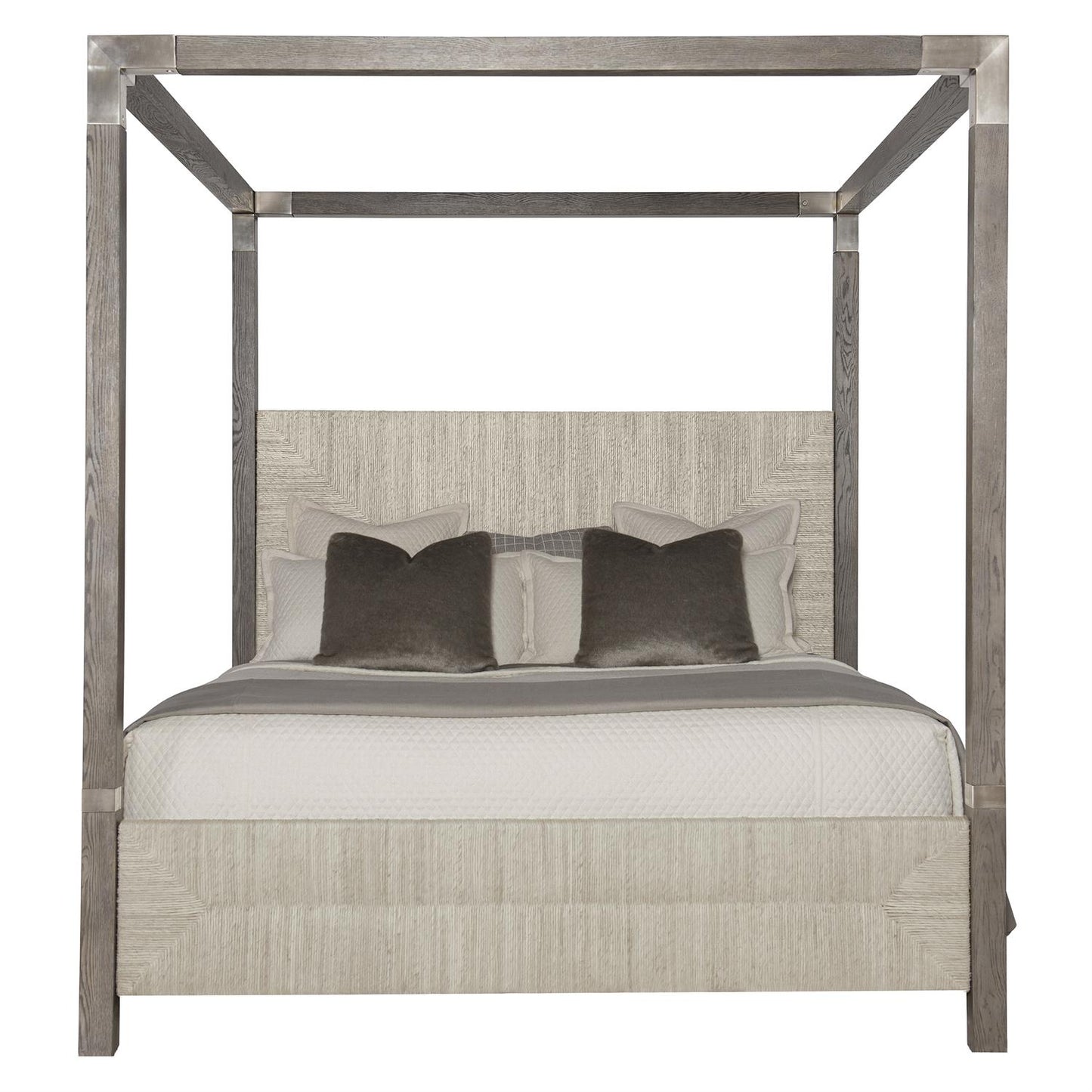 Luxury Palma Wood Canopy Bed Modern Italian Style for Villa