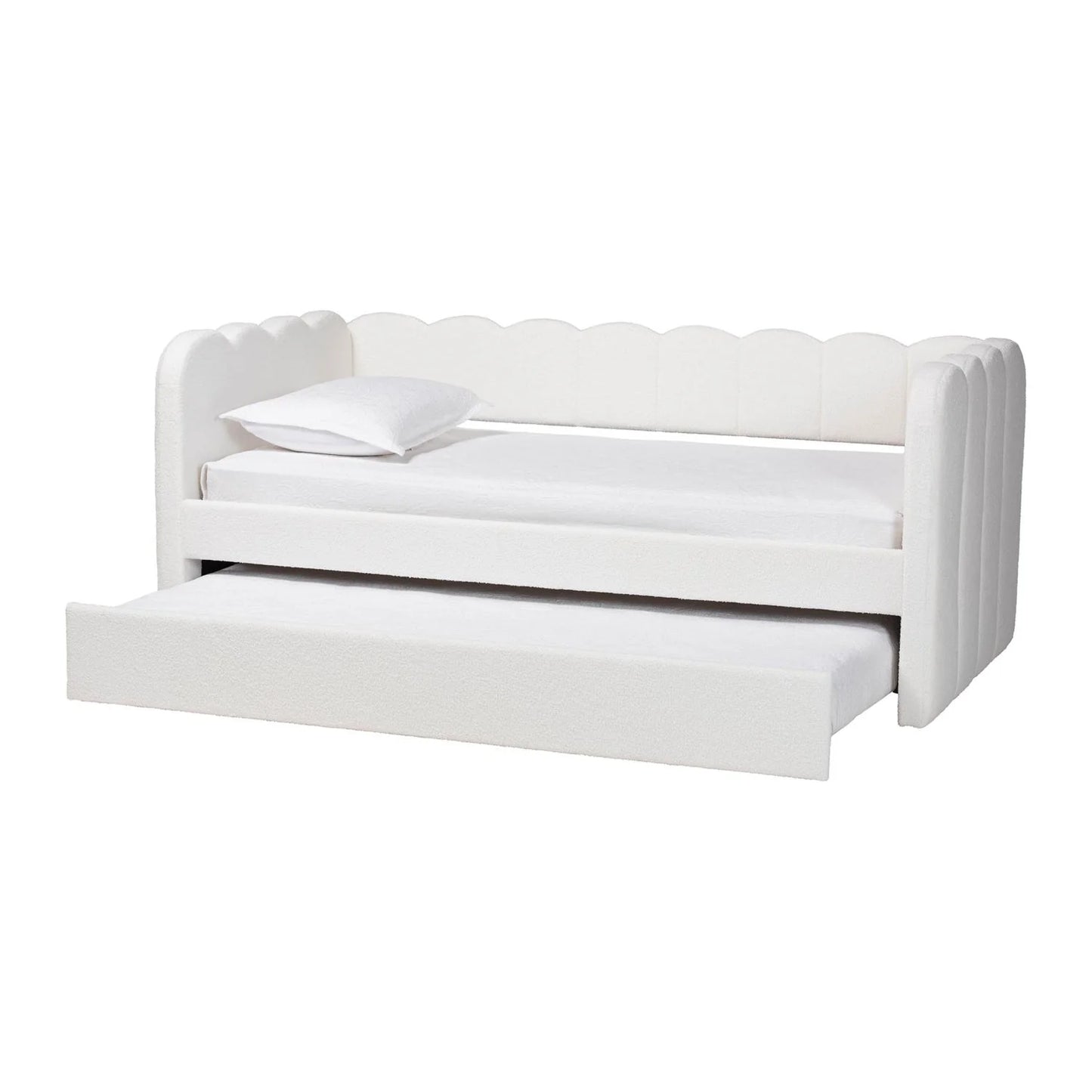 Luxury Palmer Fabric Panel Bed Modern Italian Style for Villa