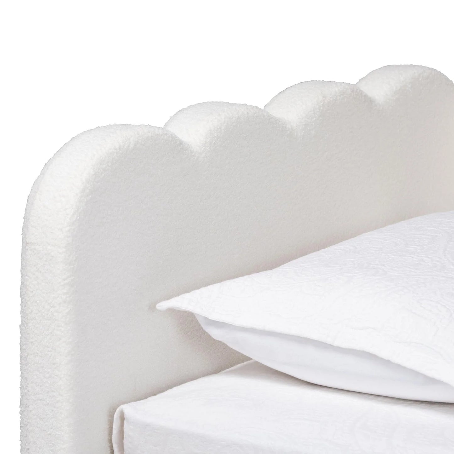 Luxury Palmer Fabric Panel Bed Modern Italian Style for Villa