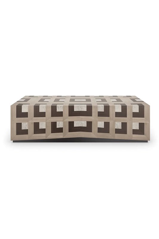 Luxury Parquet Rectangular Coffee Table Modern Italian Style for Villa