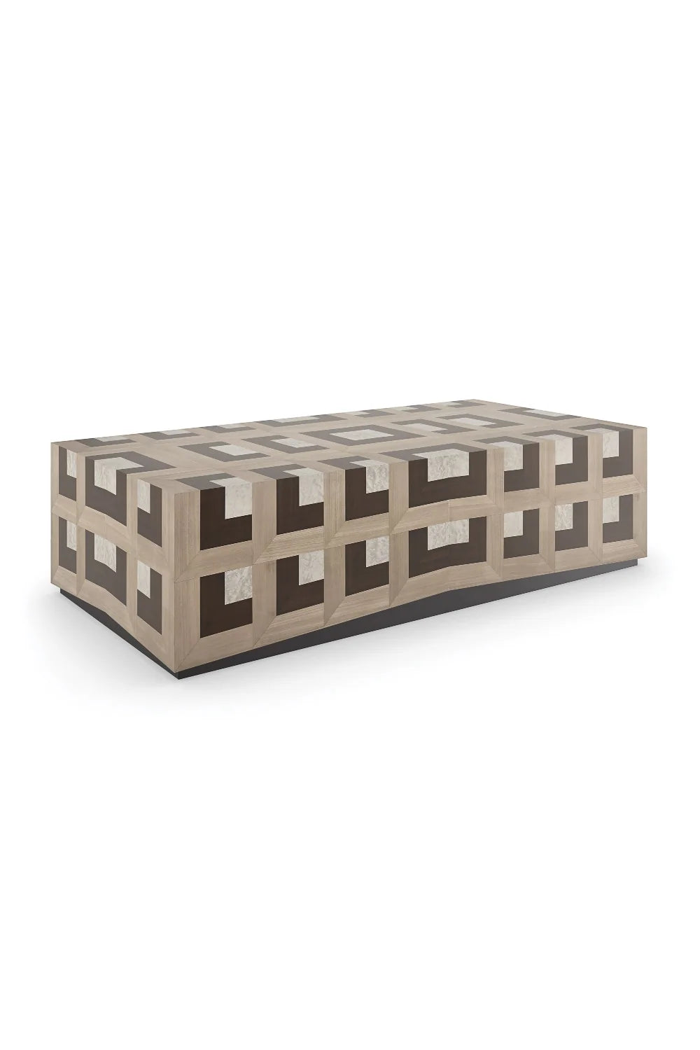 Luxury Parquet Rectangular Coffee Table Modern Italian Style for Villa