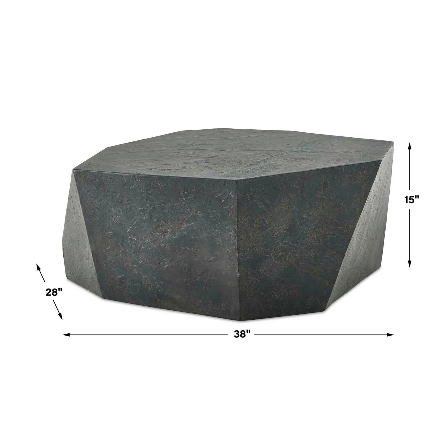 Luxury Parra Faceted Concrete Coffee Table Modern Italian Style for Villa