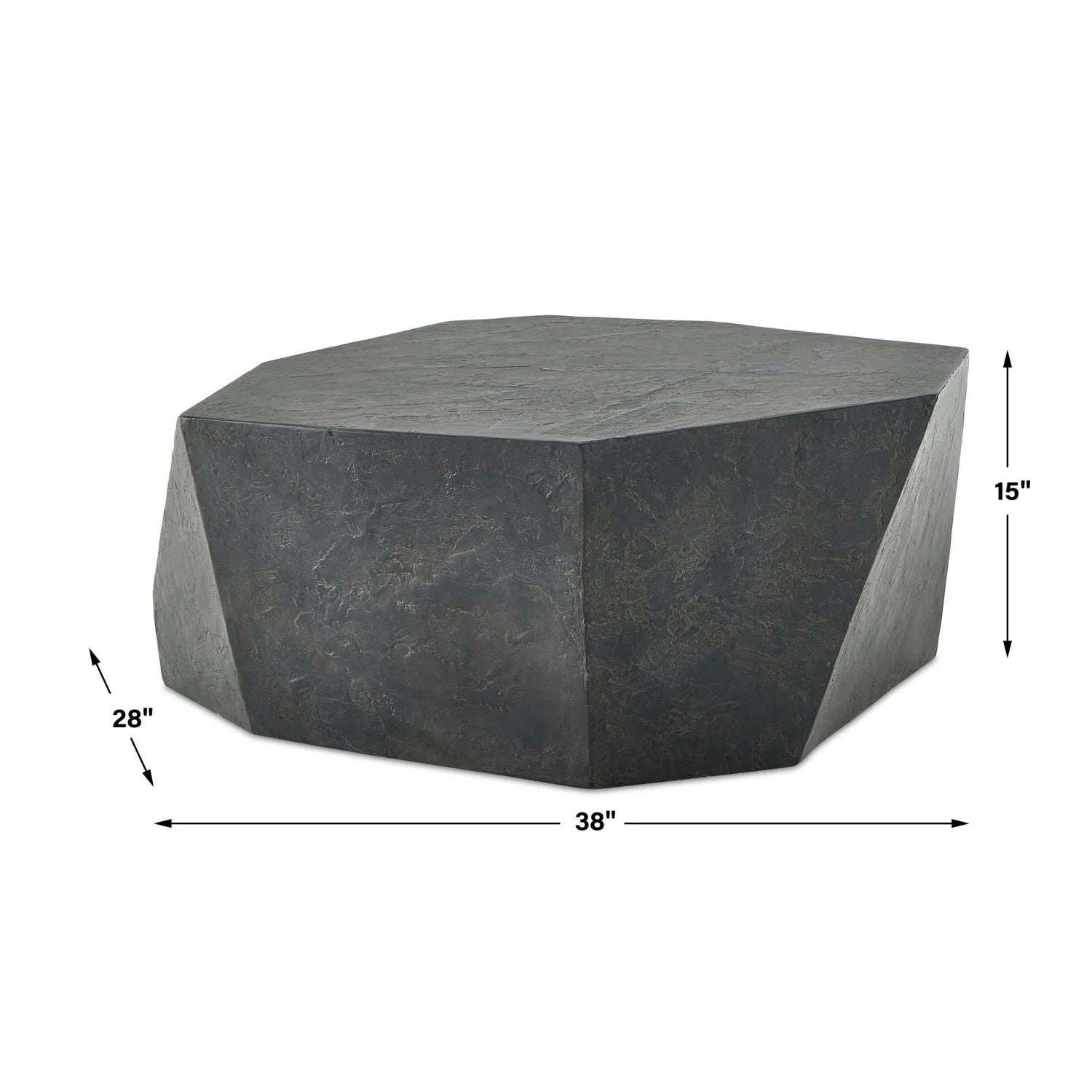 Luxury Parra Faceted Concrete Coffee Table Modern Italian Style for Villa