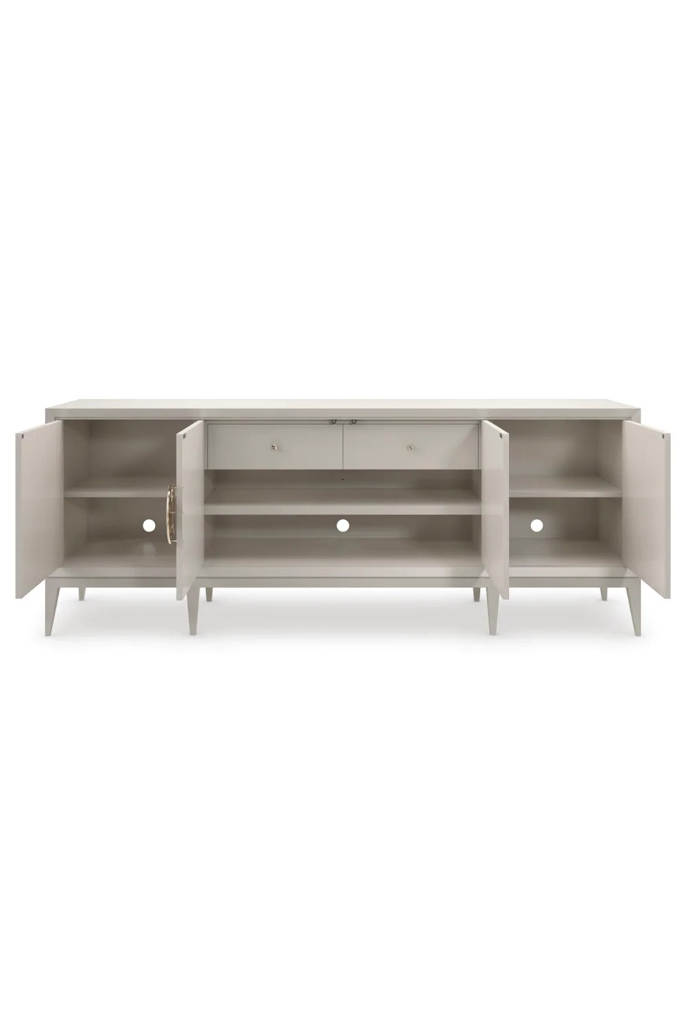 Luxury Patterned Cream 4-Door Sideboard European Style for Villa