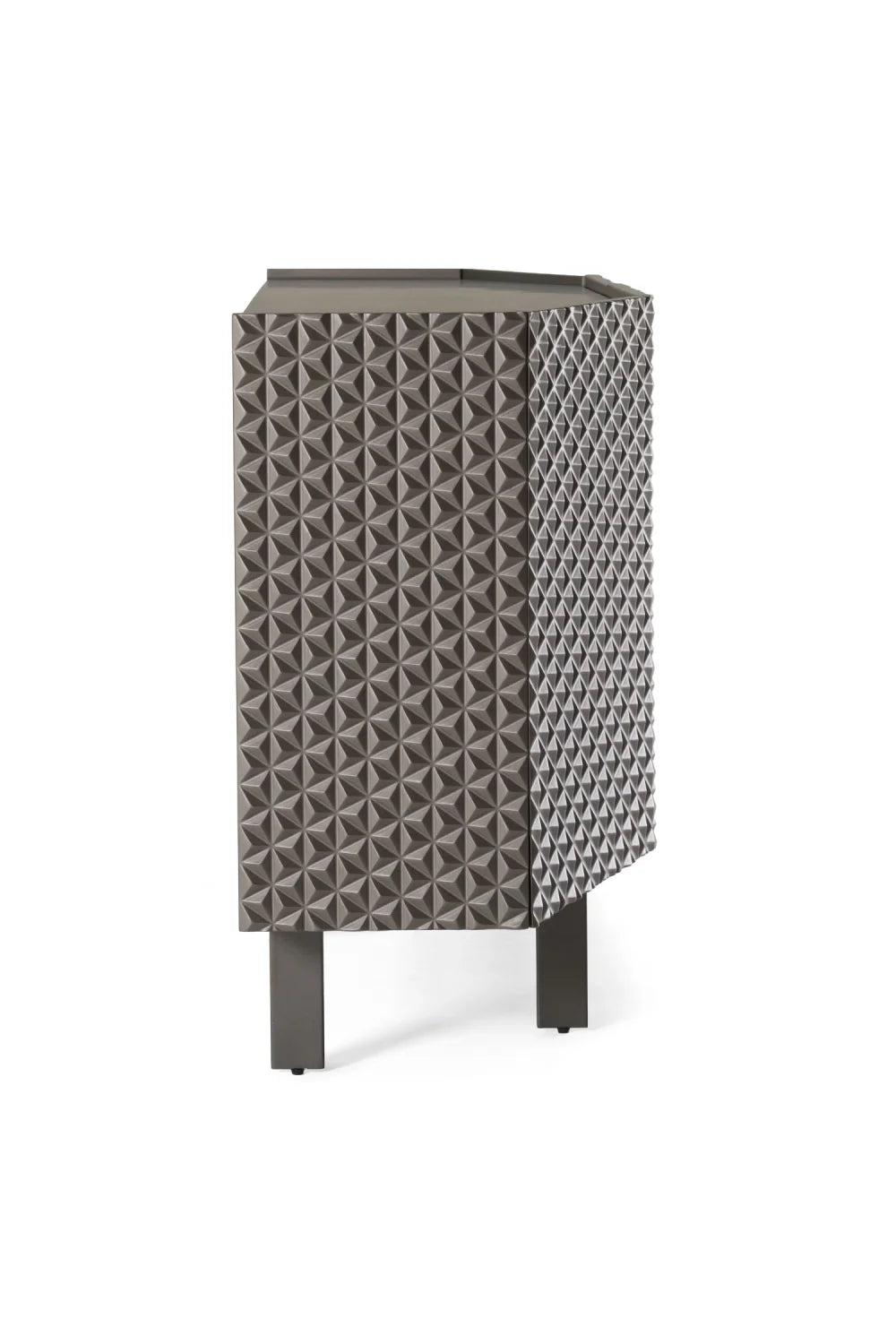 Luxury Patterned Silver 4-Door Sideboard European Style for Villa