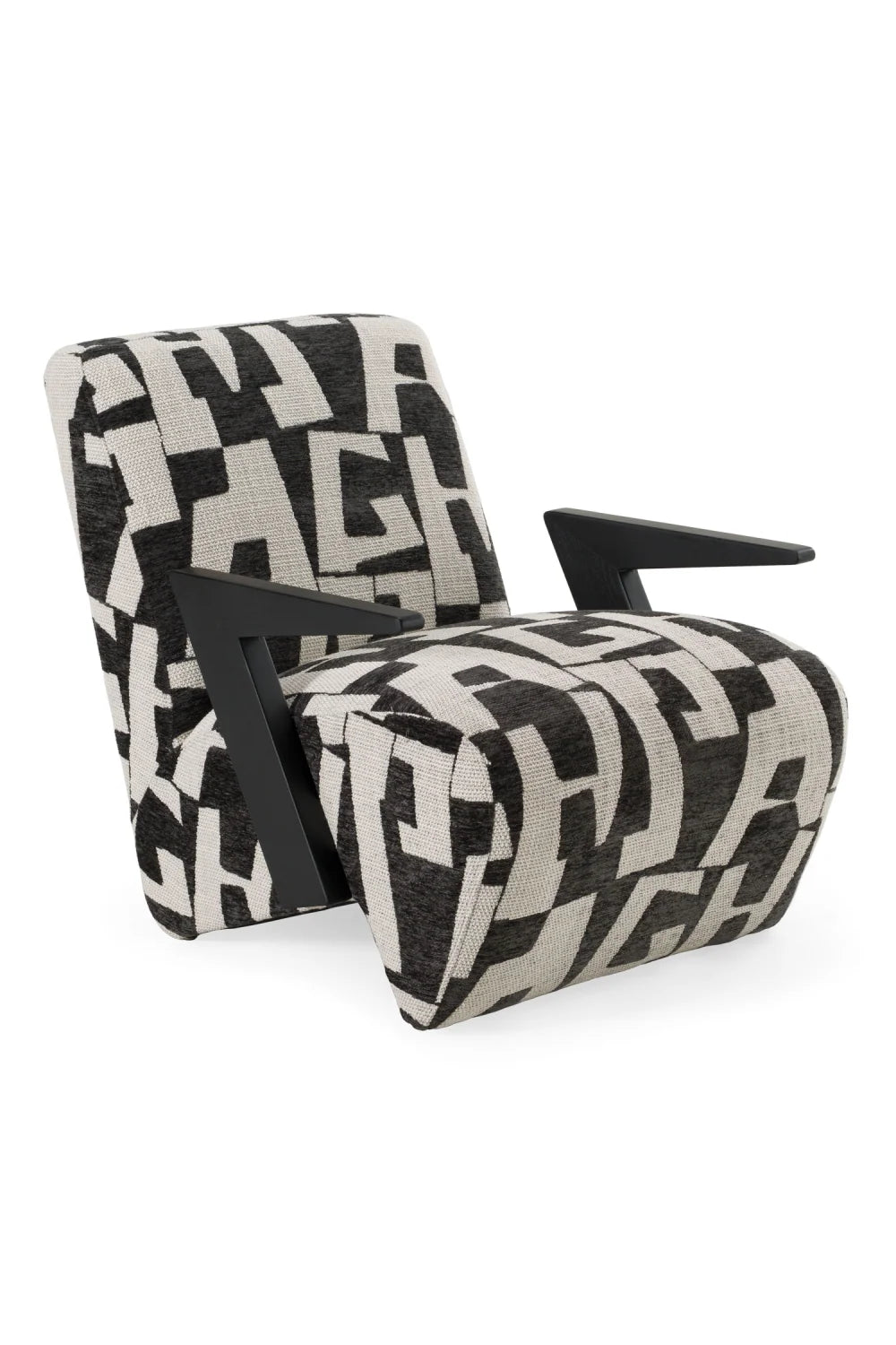 Luxury Patterned Upholstered Accent Chair European Style for Villa