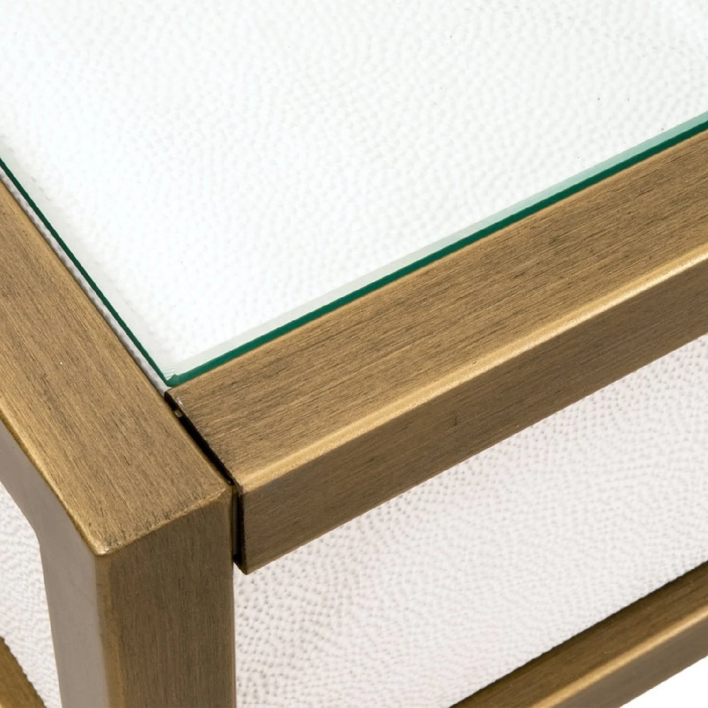 Luxury Pearl Shagreen 2-Drawer Modern Desk European Style for Villa