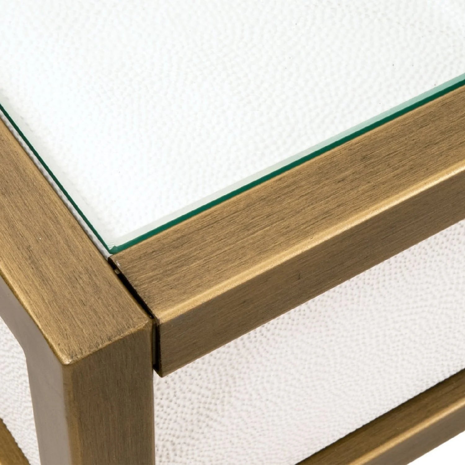 Luxury Pearl Shagreen 2-Drawer Modern Desk European Style for Villa