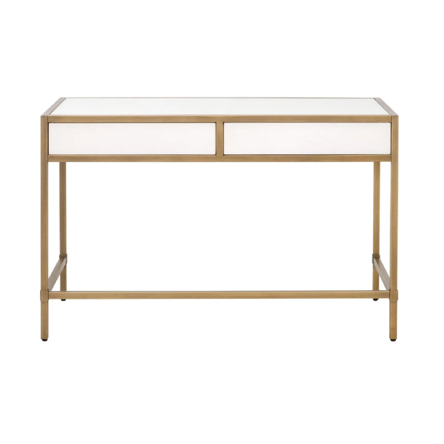 Luxury Pearl Shagreen 2-Drawer Modern Desk European Style for Villa