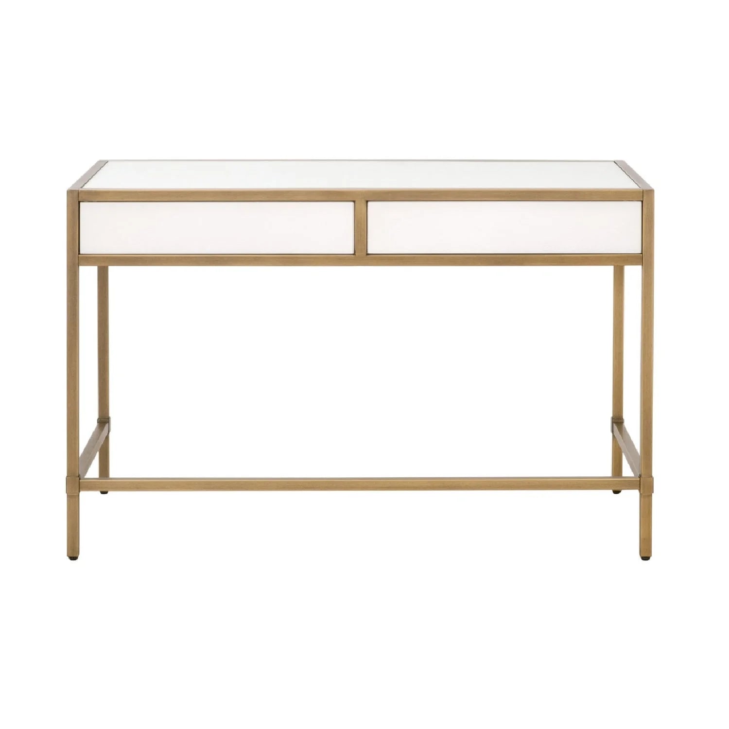 Luxury Pearl Shagreen 2-Drawer Modern Desk European Style for Villa