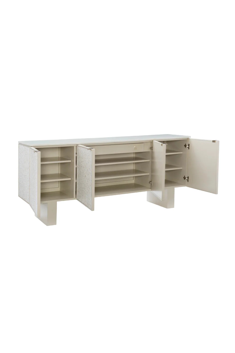 Luxury Pearlescent Shell 4-Door Sideboard European Style for Villa