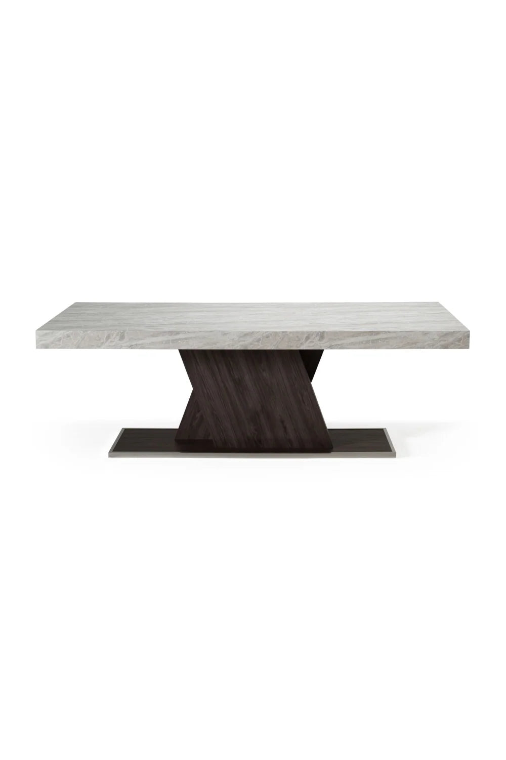 Luxury Pecan Elm Extendable Dining Table Modern Italian Style for Villa