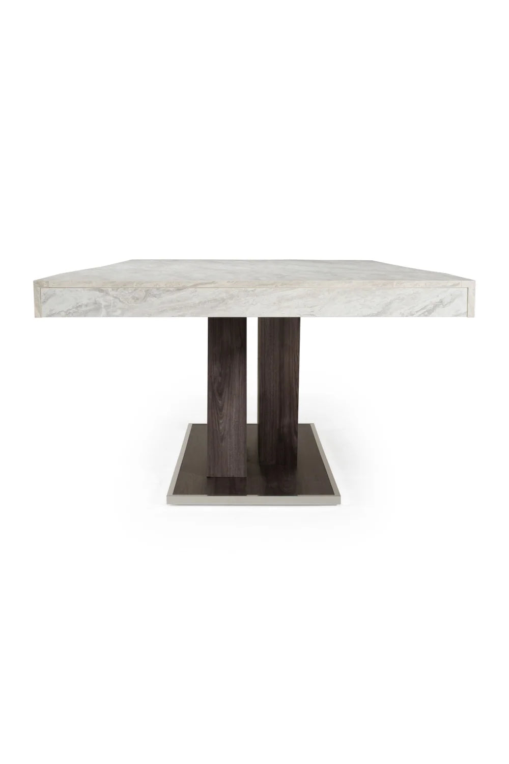 Luxury Pecan Elm Extendable Dining Table Modern Italian Style for Villa