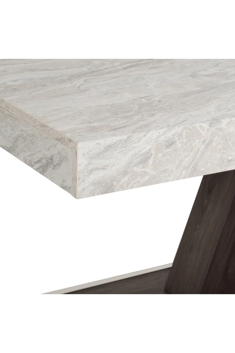 Luxury Pecan Elm Extendable Dining Table Modern Italian Style for Villa