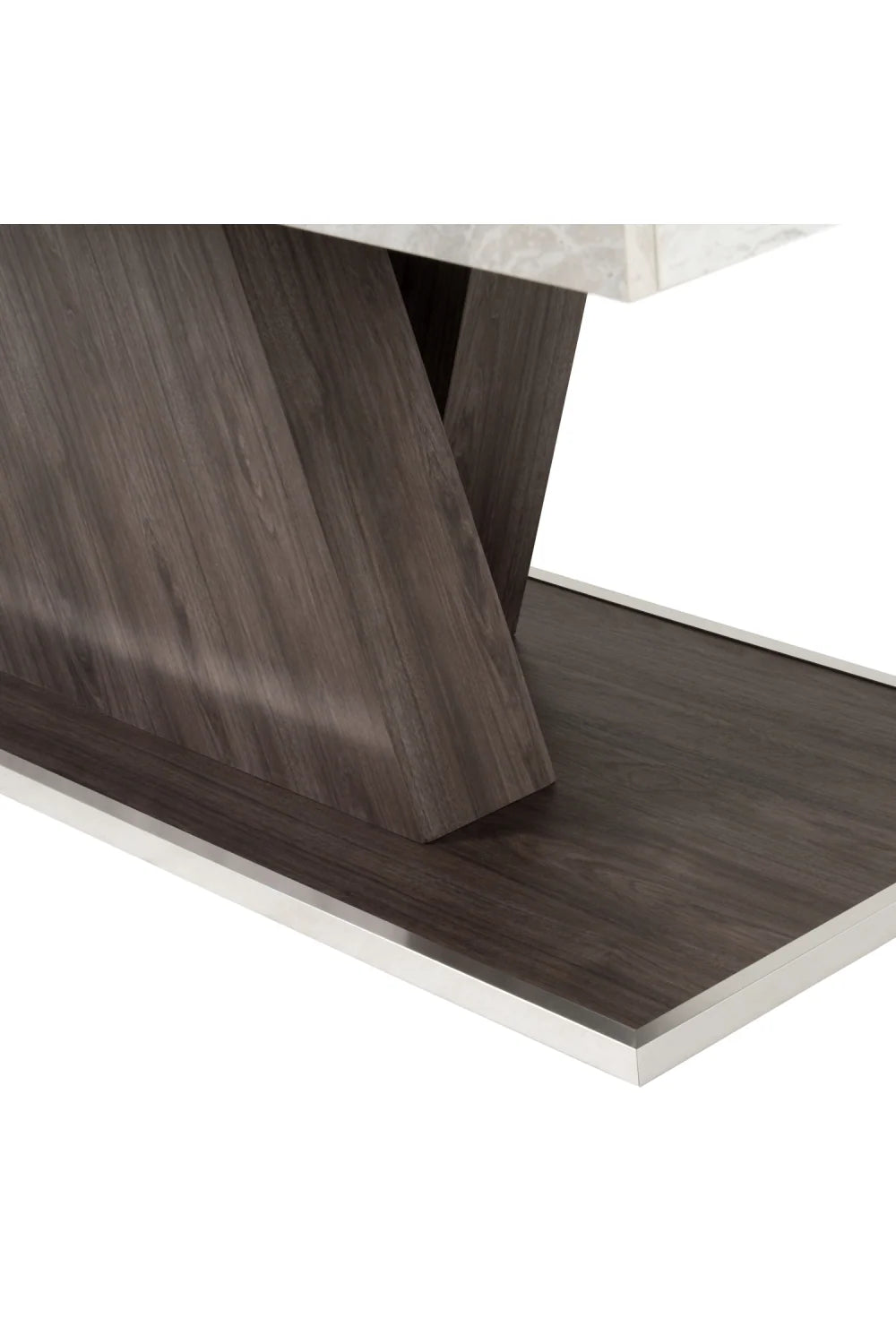 Luxury Pecan Elm Extendable Dining Table Modern Italian Style for Villa