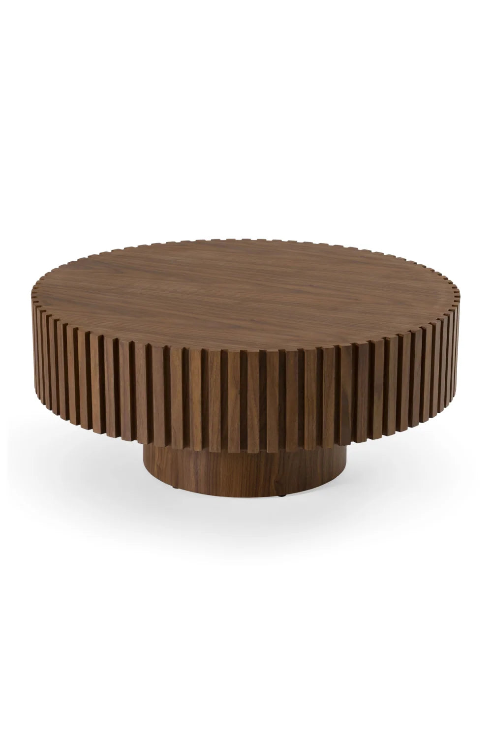 Luxury Pierre Ribbed Round Coffee Table Modern Italian Style for Villa