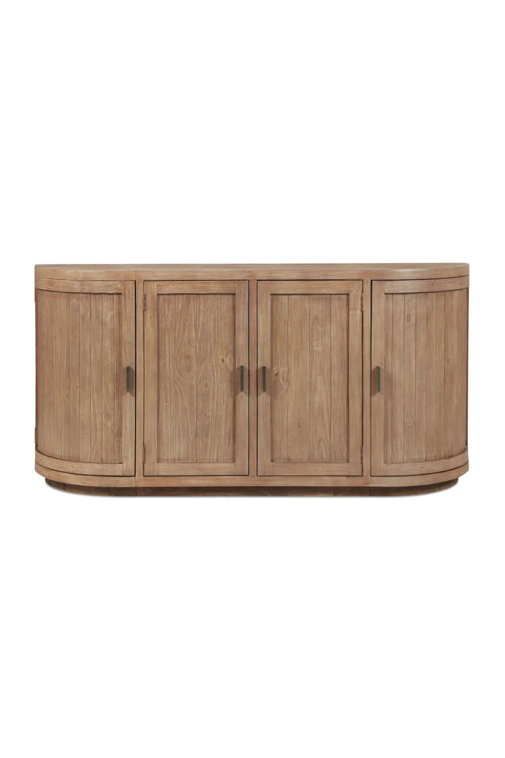 Luxury Pine Wood 4-Door Sideboard European Style for Villa