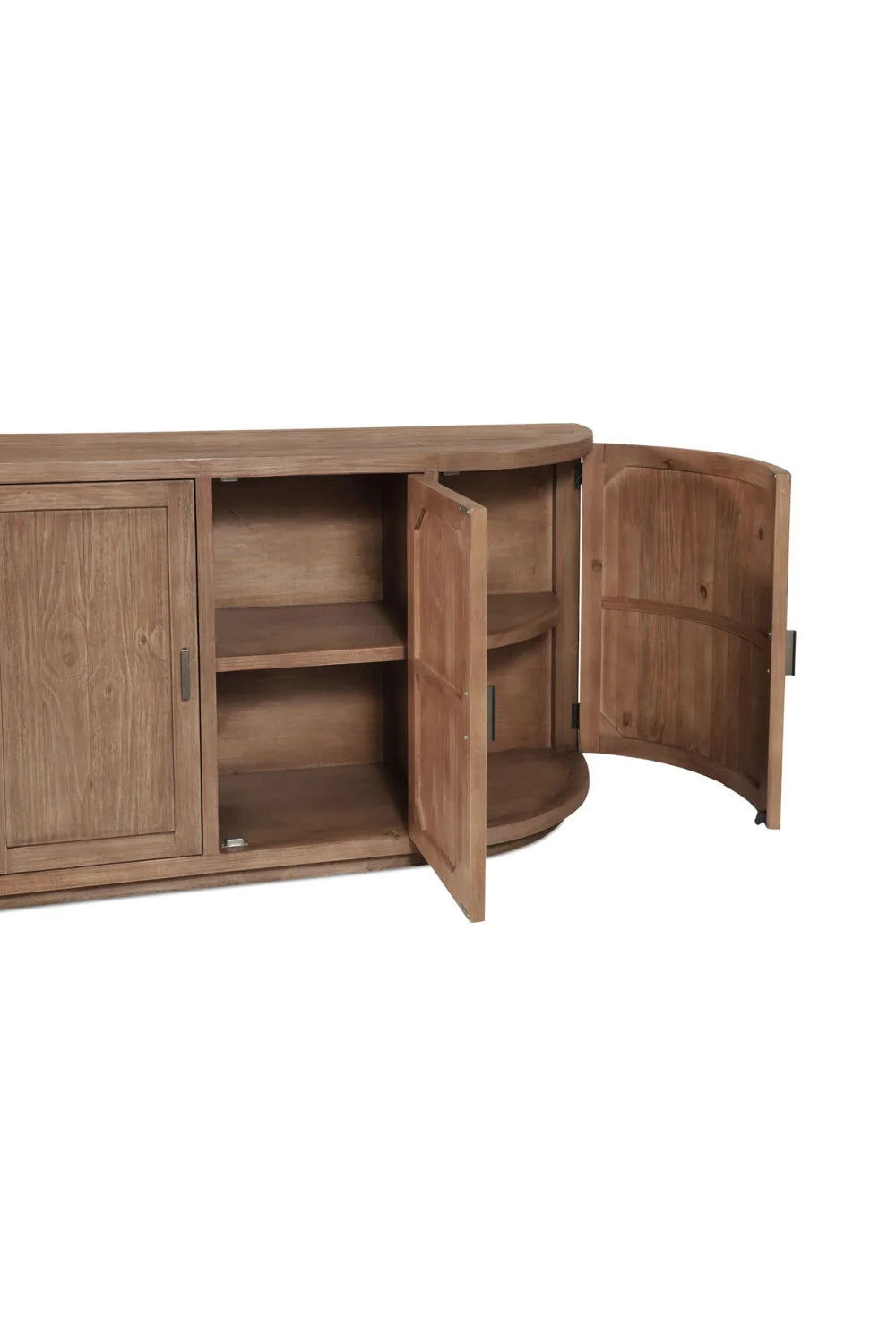Luxury Pine Wood 4-Door Sideboard European Style for Villa