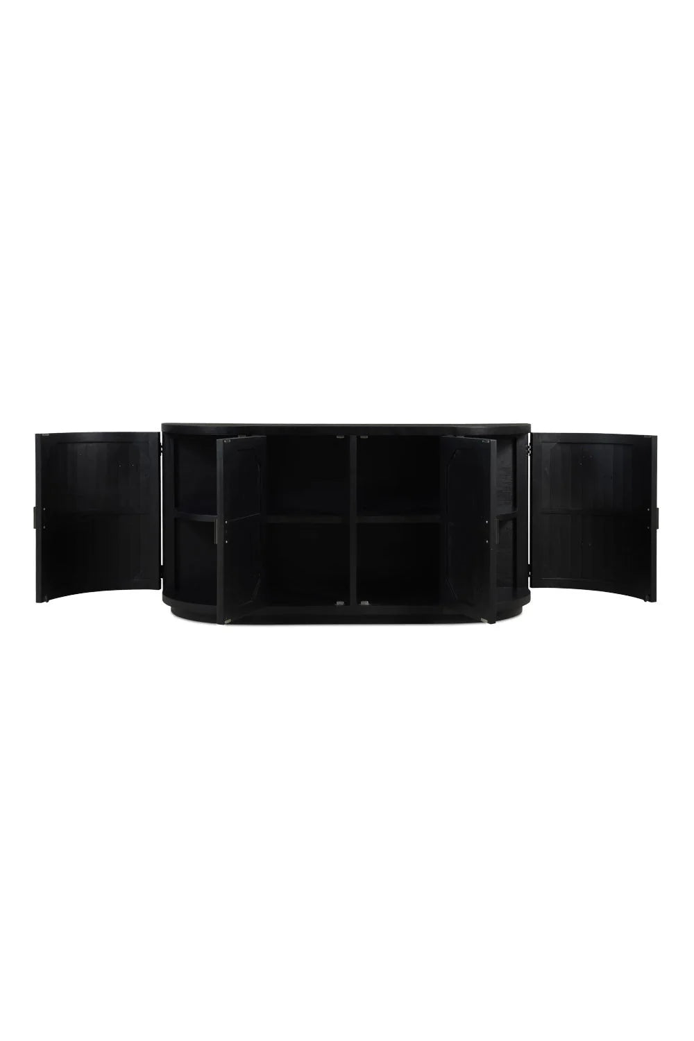 Luxury Pine Wood 4-Door Sideboard European Style for Villa