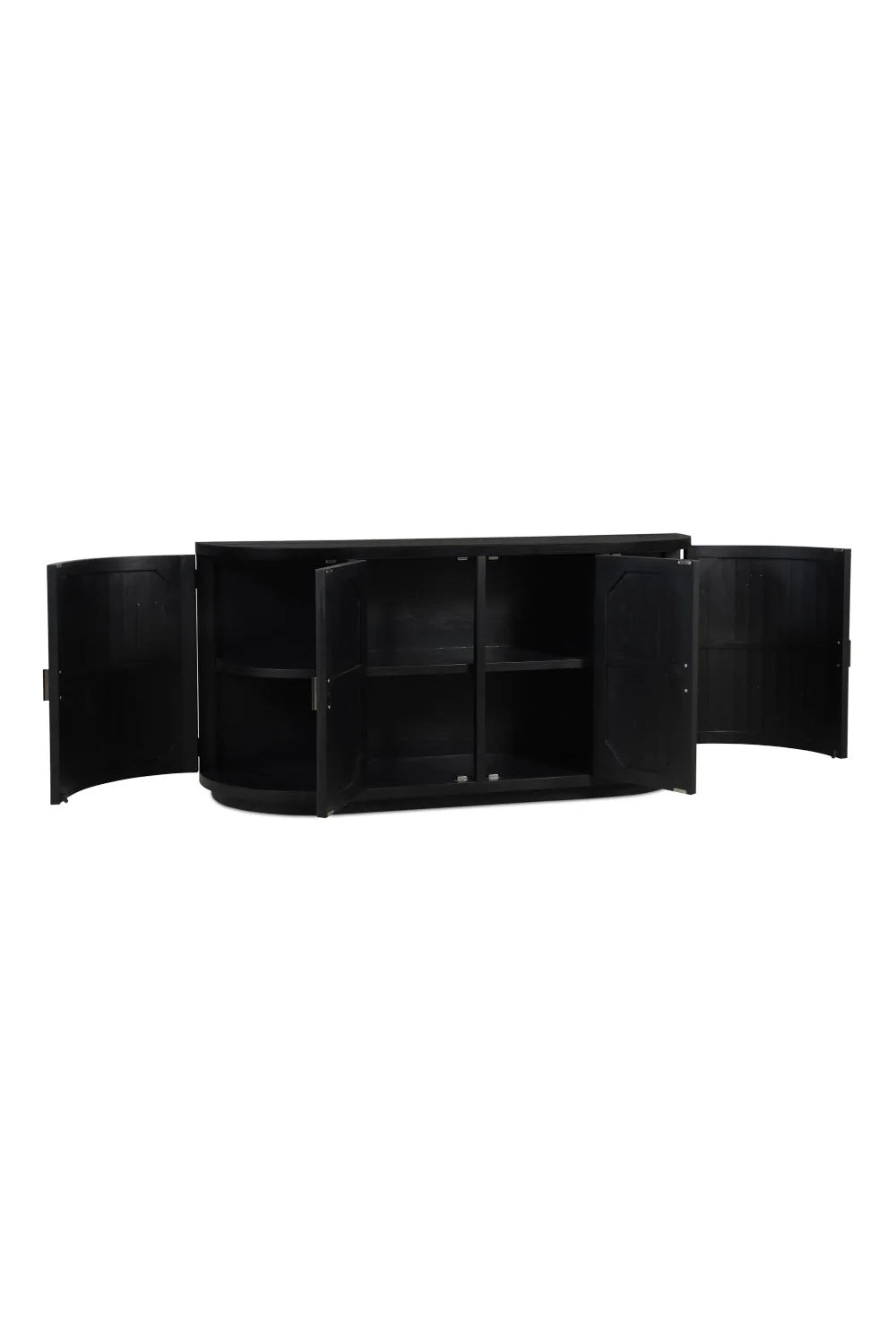 Luxury Pine Wood 4-Door Sideboard European Style for Villa