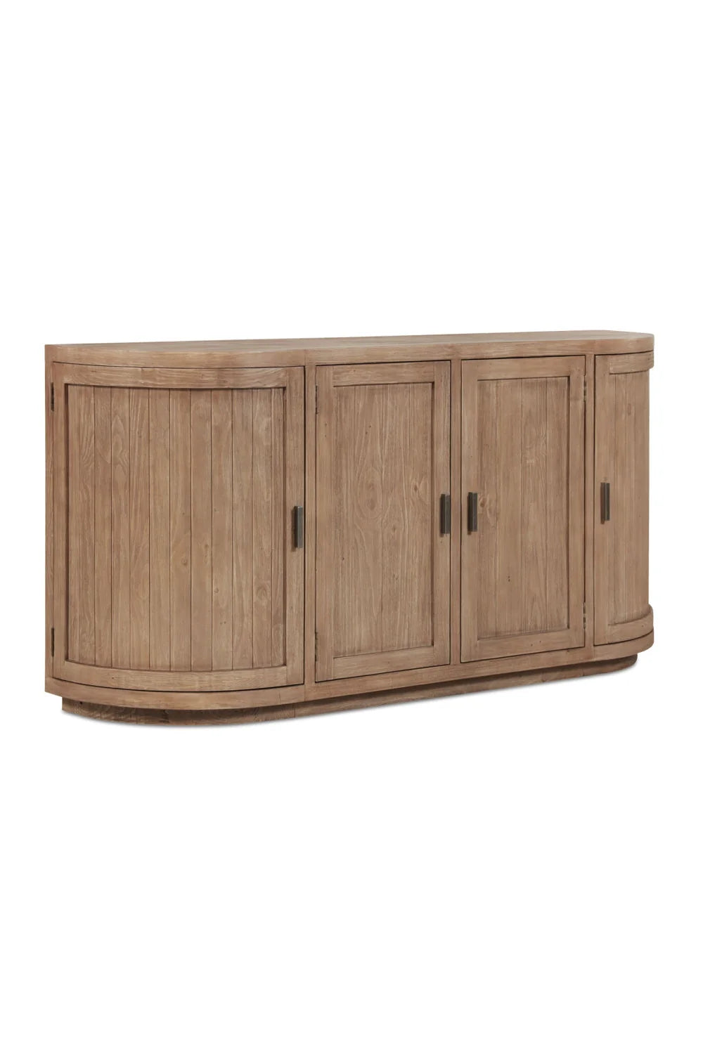 Luxury Pine Wood 4-Door Sideboard European Style for Villa