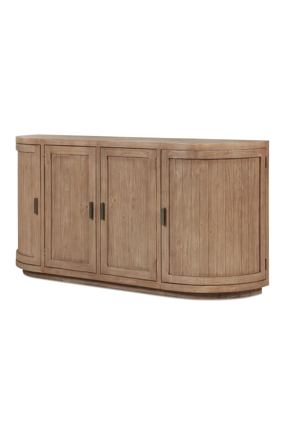 Luxury Pine Wood 4-Door Sideboard European Style for Villa