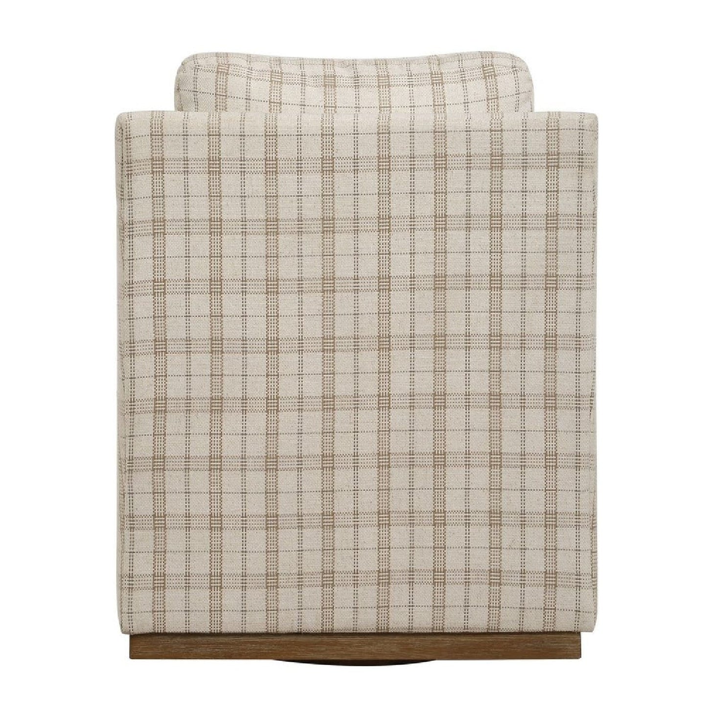 Luxury Plaid Linen Swivel Lounge Chair Modern Italian Style for Villa