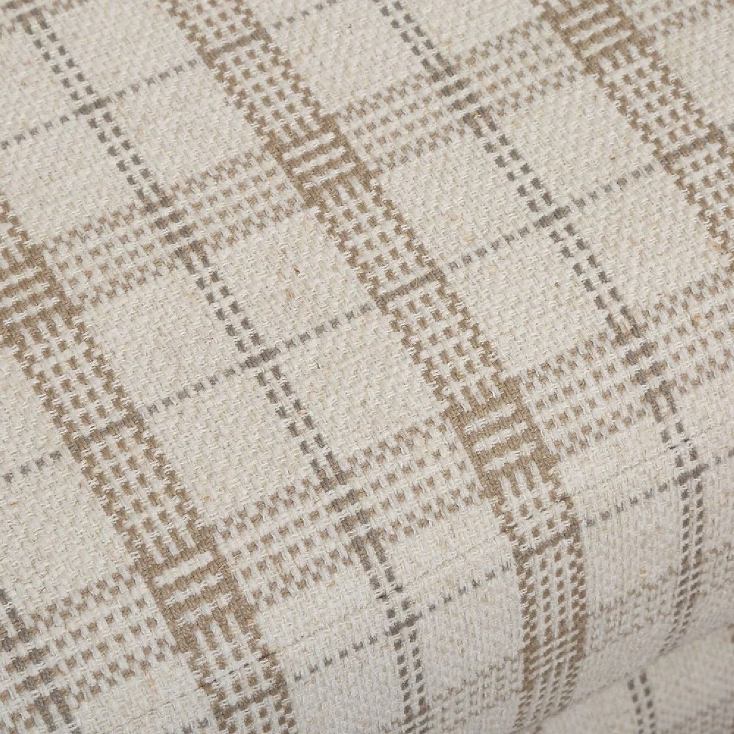 Luxury Plaid Linen Swivel Lounge Chair Modern Italian Style for Villa