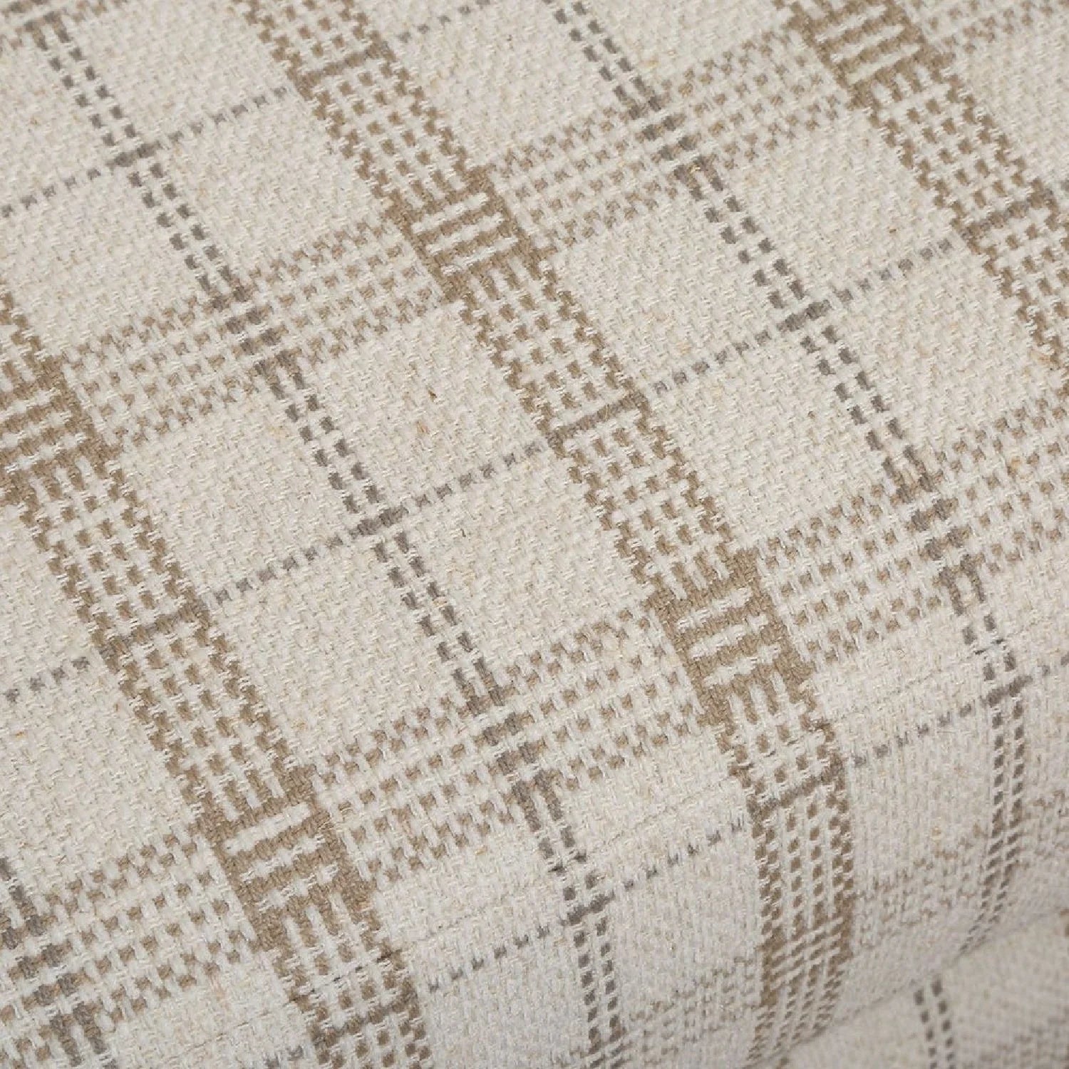 Luxury Plaid Linen Swivel Lounge Chair Modern Italian Style for Villa