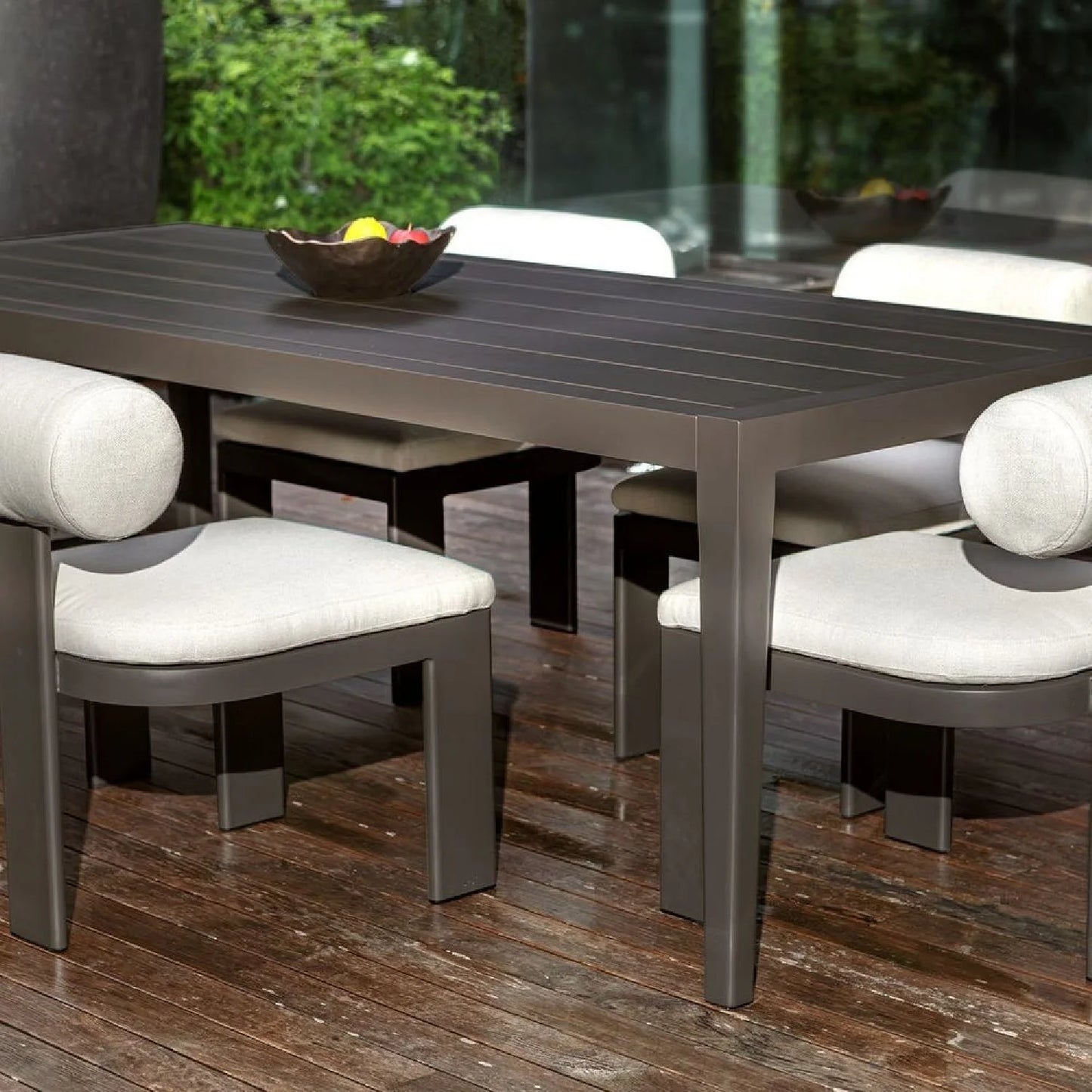 Luxury Polanco Aluminum Dining Table Modern Italian Style for Villa