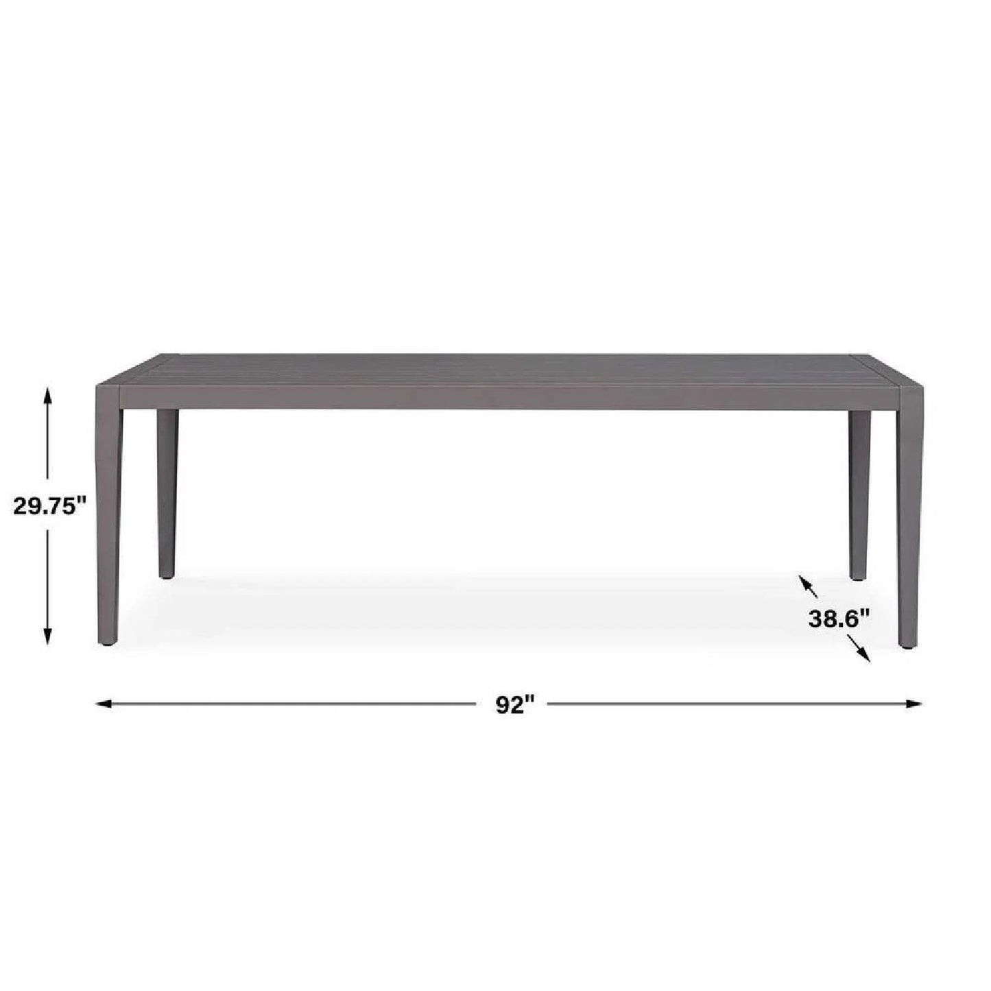 Luxury Polanco Aluminum Dining Table Modern Italian Style for Villa