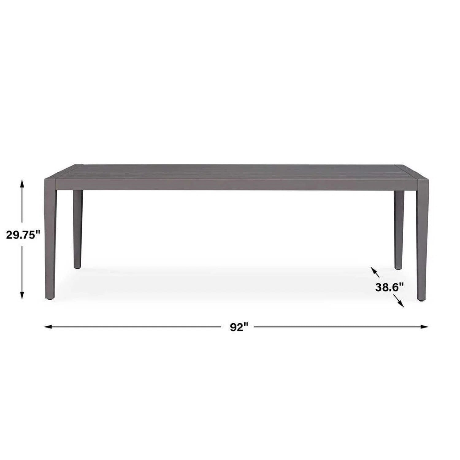 Luxury Polanco Aluminum Dining Table Modern Italian Style for Villa