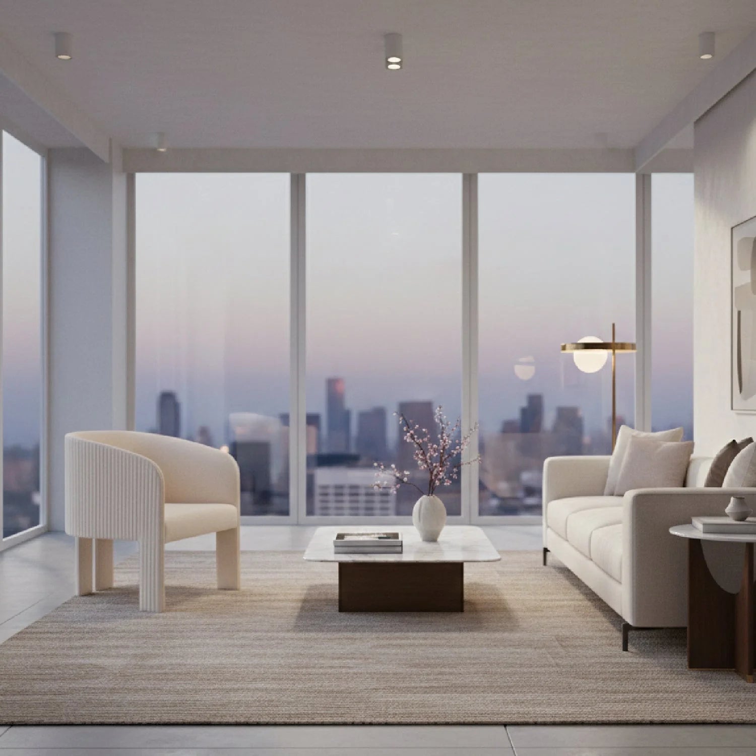 Luxury Poly Linen Lounge Chair Modern Italian Style for Villa