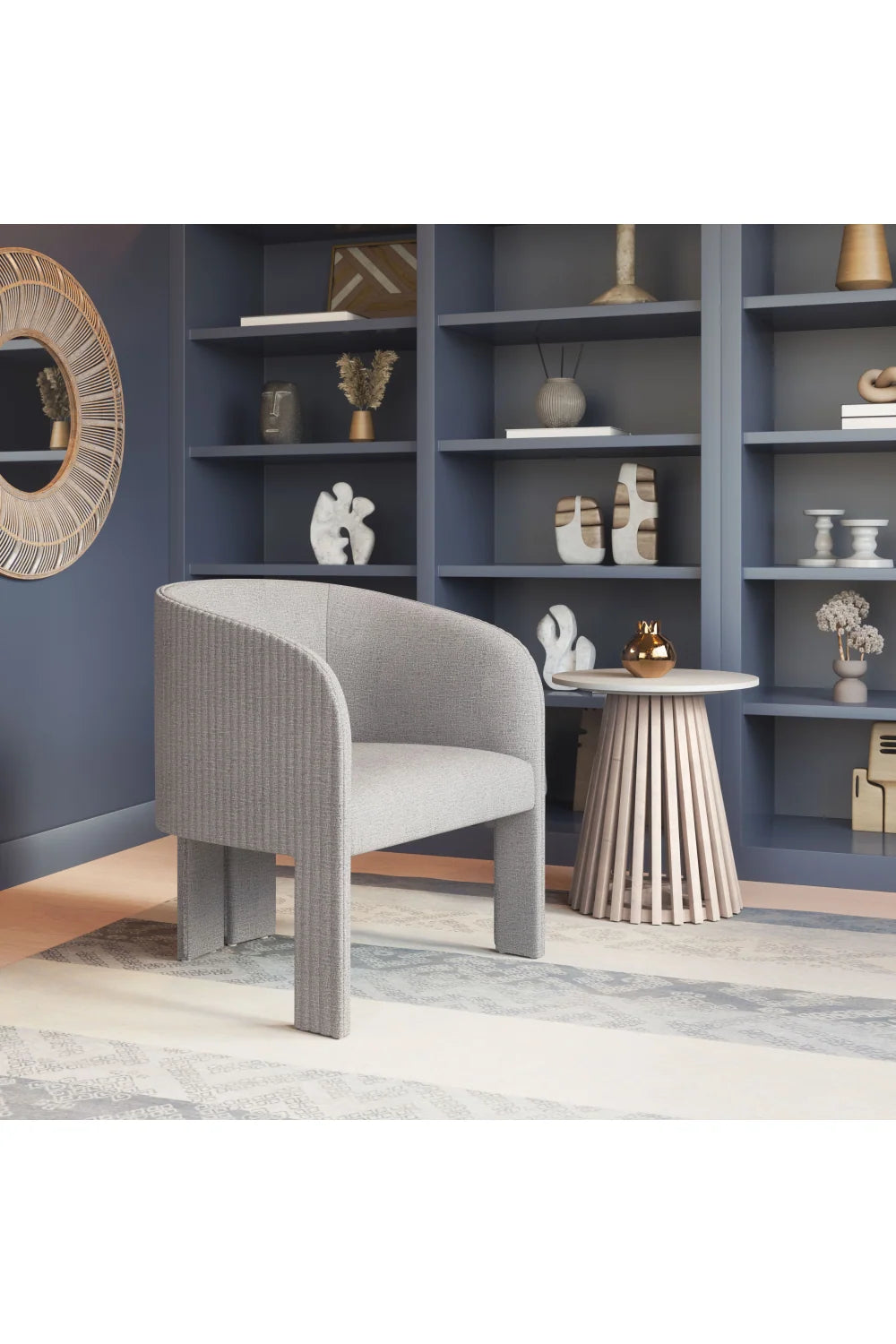 Luxury Poly Linen Lounge Chair Modern Italian Style for Villa