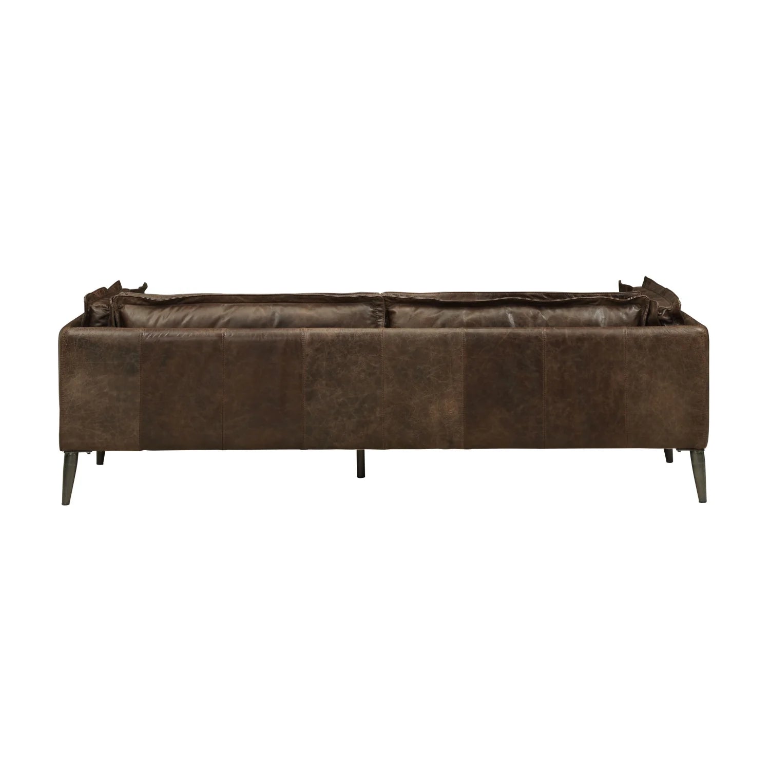 Luxury Porchester Distress Chocolate Leather Sofa Modern Italian Style for Villa