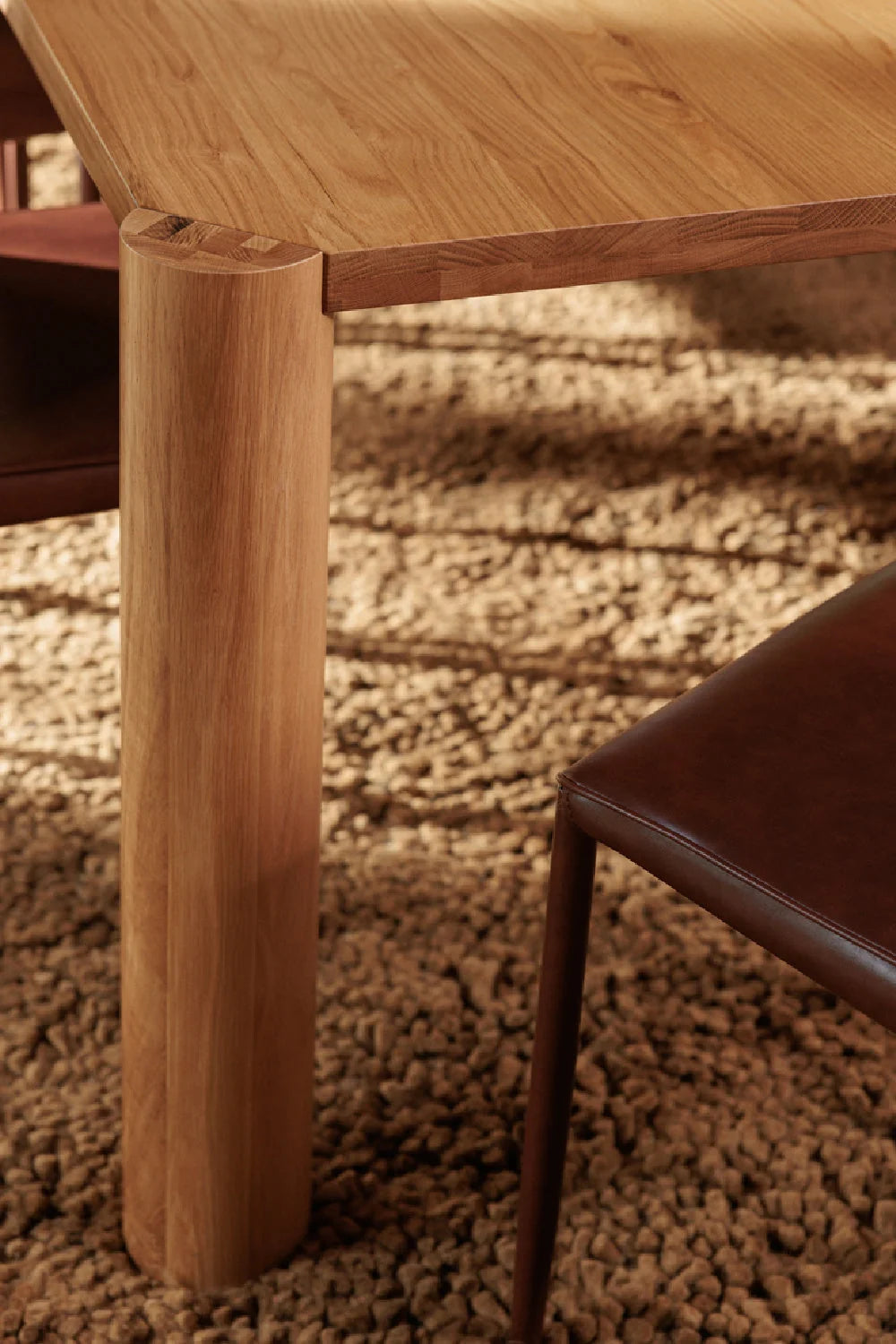 Luxury Post Oak Dining Table Modern Italian Style for Villa