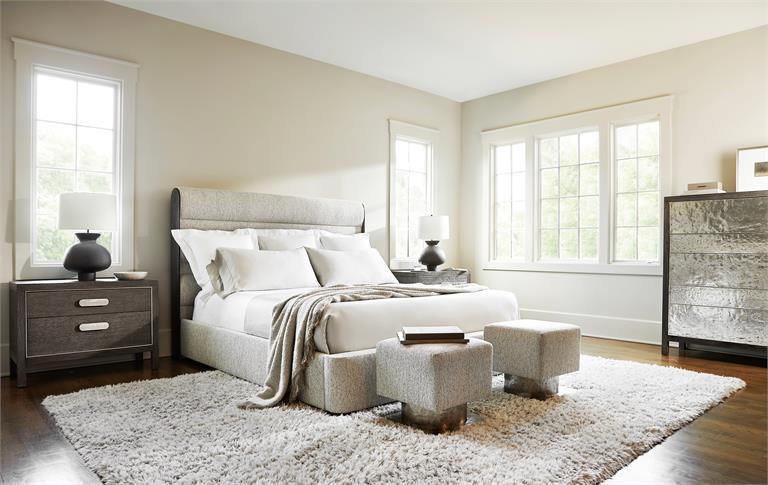 Luxury Prado Fabric Panel Bed Modern Italian Style for Villa