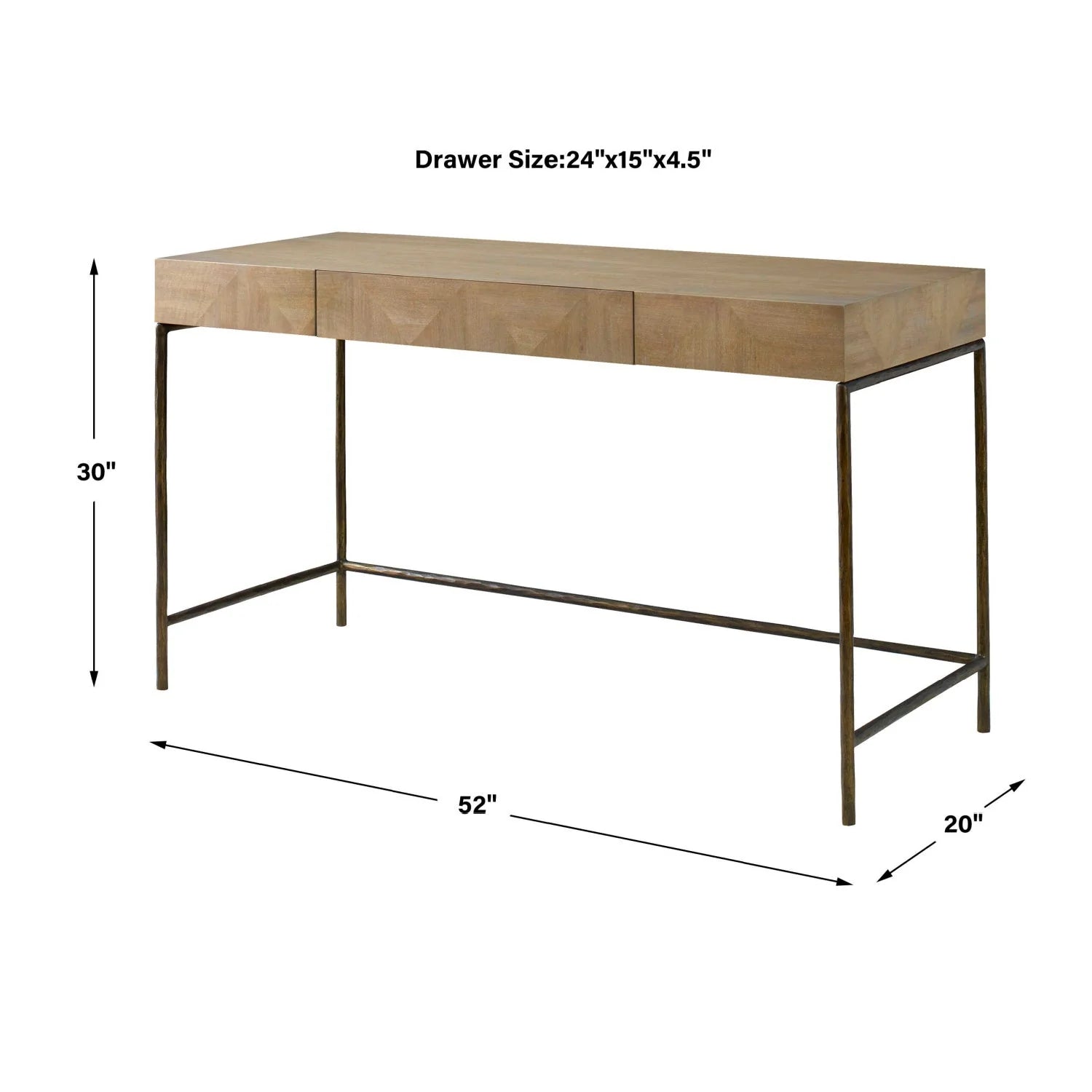 Luxury Primavera 1-Drawer Modern Desk European Style for Villa