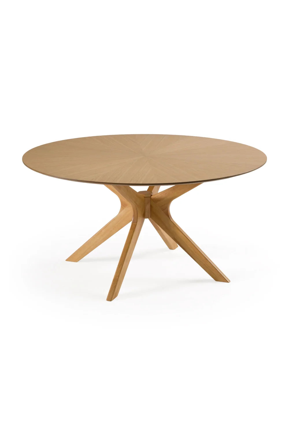 Luxury Prospect Natural Oak Round Dining Table Modern Italian Style for Villa
