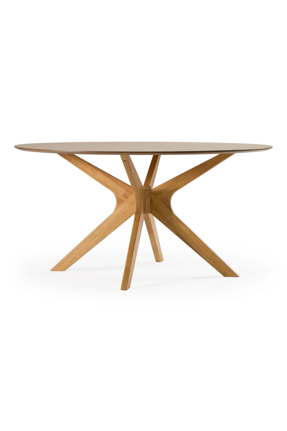Luxury Prospect Natural Oak Round Dining Table Modern Italian Style for Villa