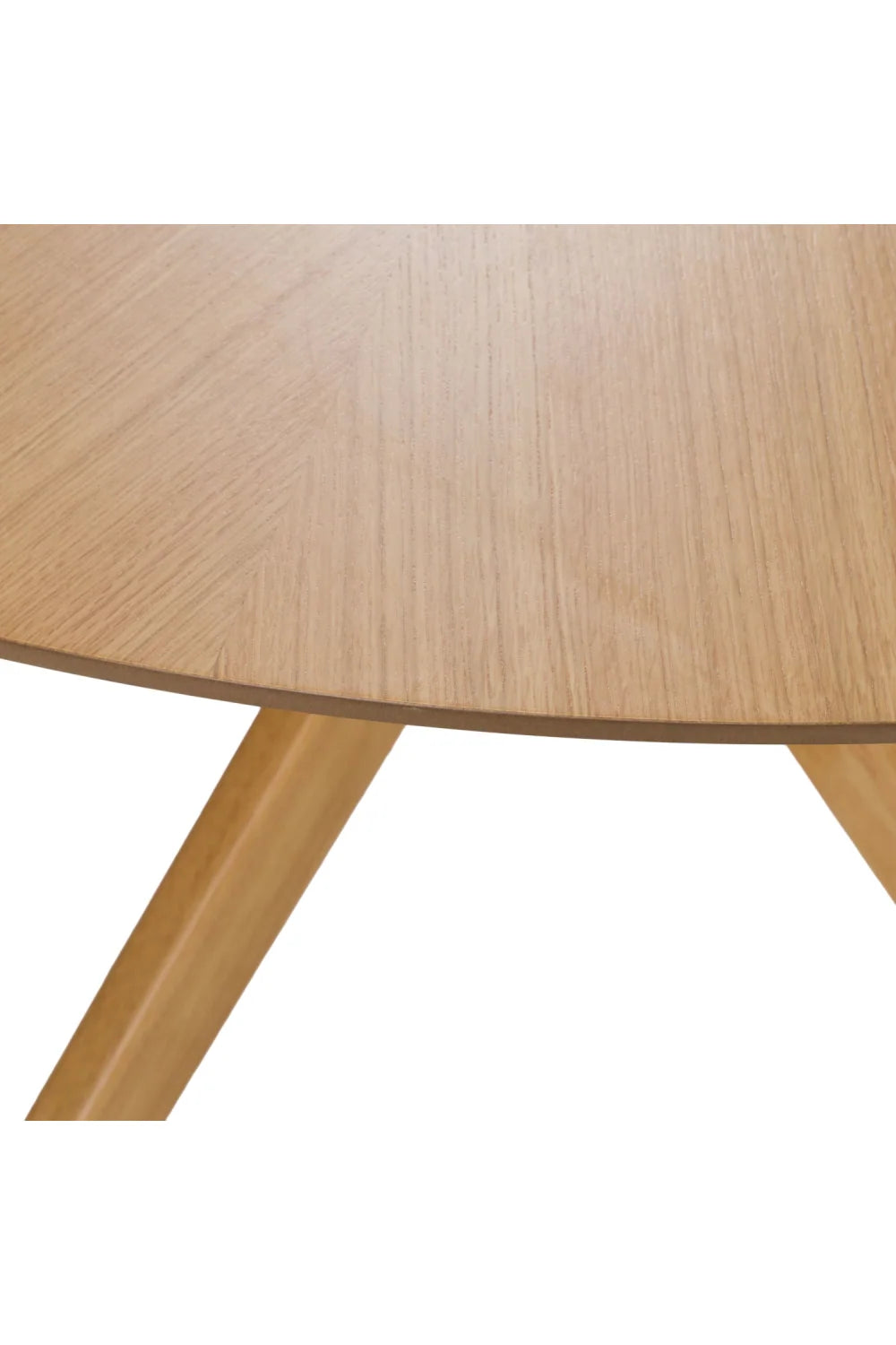 Luxury Prospect Natural Oak Round Dining Table Modern Italian Style for Villa
