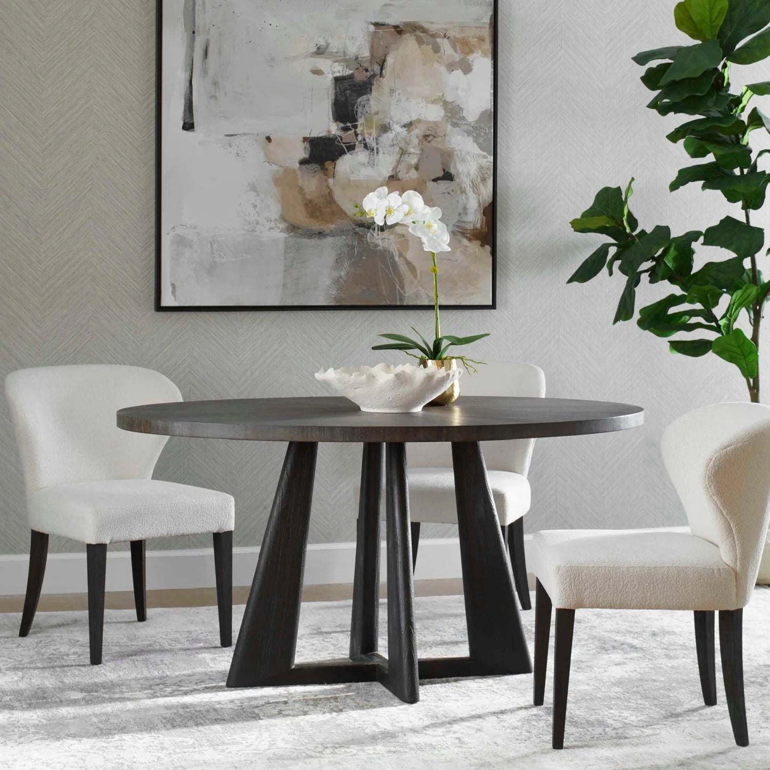 Luxury Pulsar Acacia Oval Dining Table Modern Italian Style for Villa