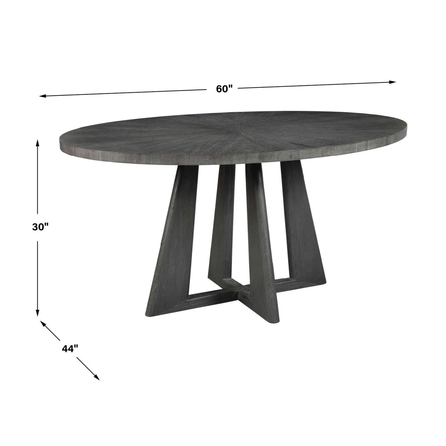 Luxury Pulsar Acacia Oval Dining Table Modern Italian Style for Villa